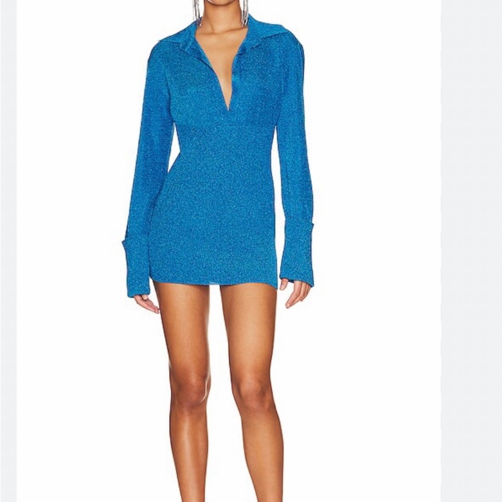 Gauge81 Tromso Mini Dress In Deep Lagoon